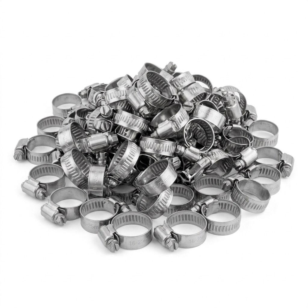 KCT Stainless Steel Hose Pipe Clip Tube Clamps for All types of Hose - Bulk Trade Pack