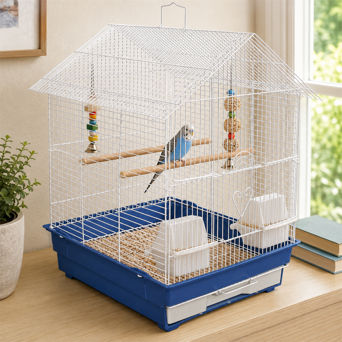 KCT Lima Plus Exotic Portable Bird Small Cage - Blue