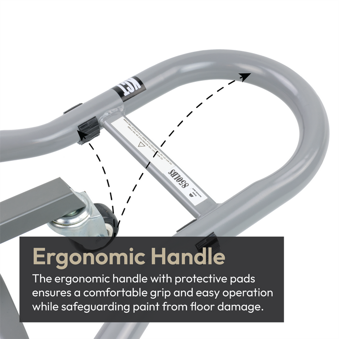 KCT Motorbike Rear Dolly Adjustable Heavy Duty Paddock Stand Locking Casters