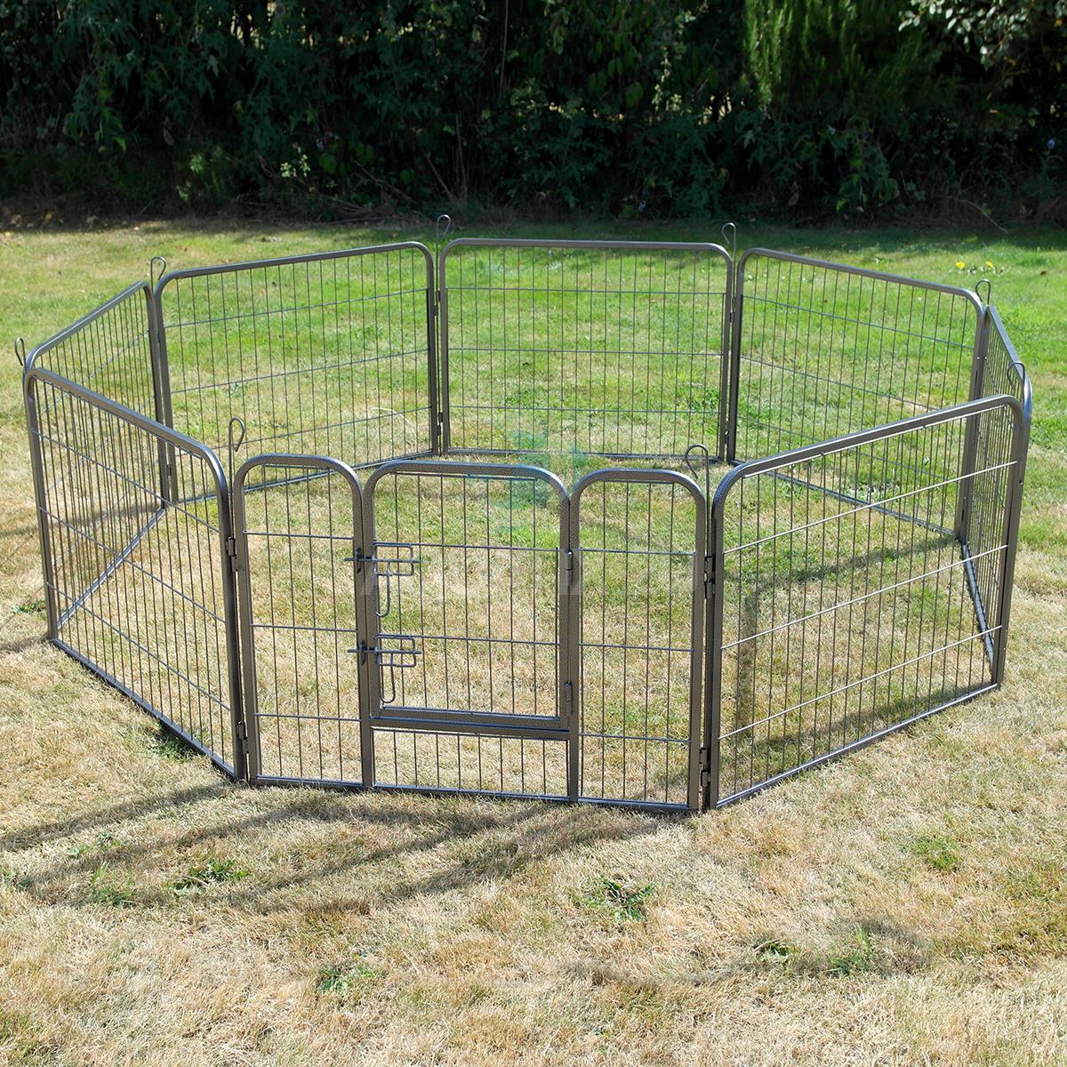KCT 8 Side Heavy Duty Pet Play Pens Run with Optional Base / Cover