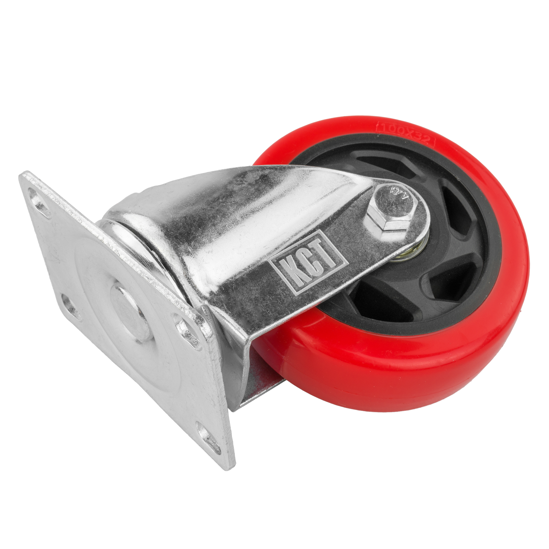 KCT Heavy Duty 100mm Castor Wheels with Brakes - 4 Pack