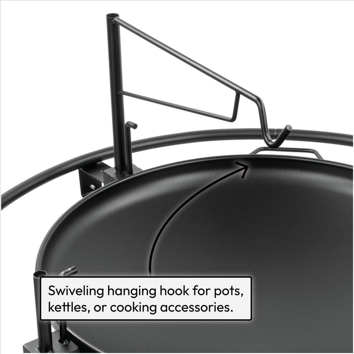 KCT Outdoor Round BBQ Grill with Rotisserie and Tool Set