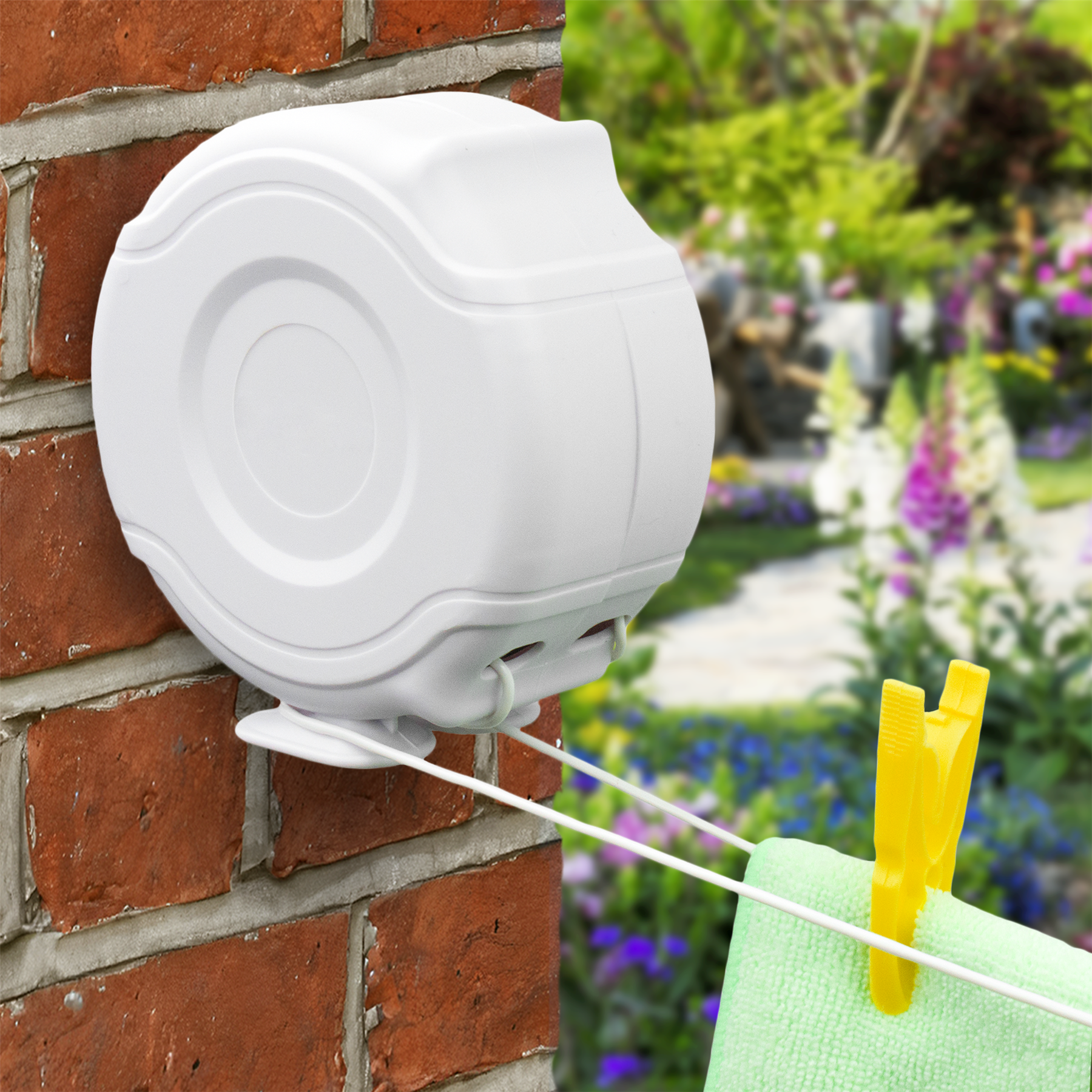 KCT Twin Wall Mountable Retractable Washing Line