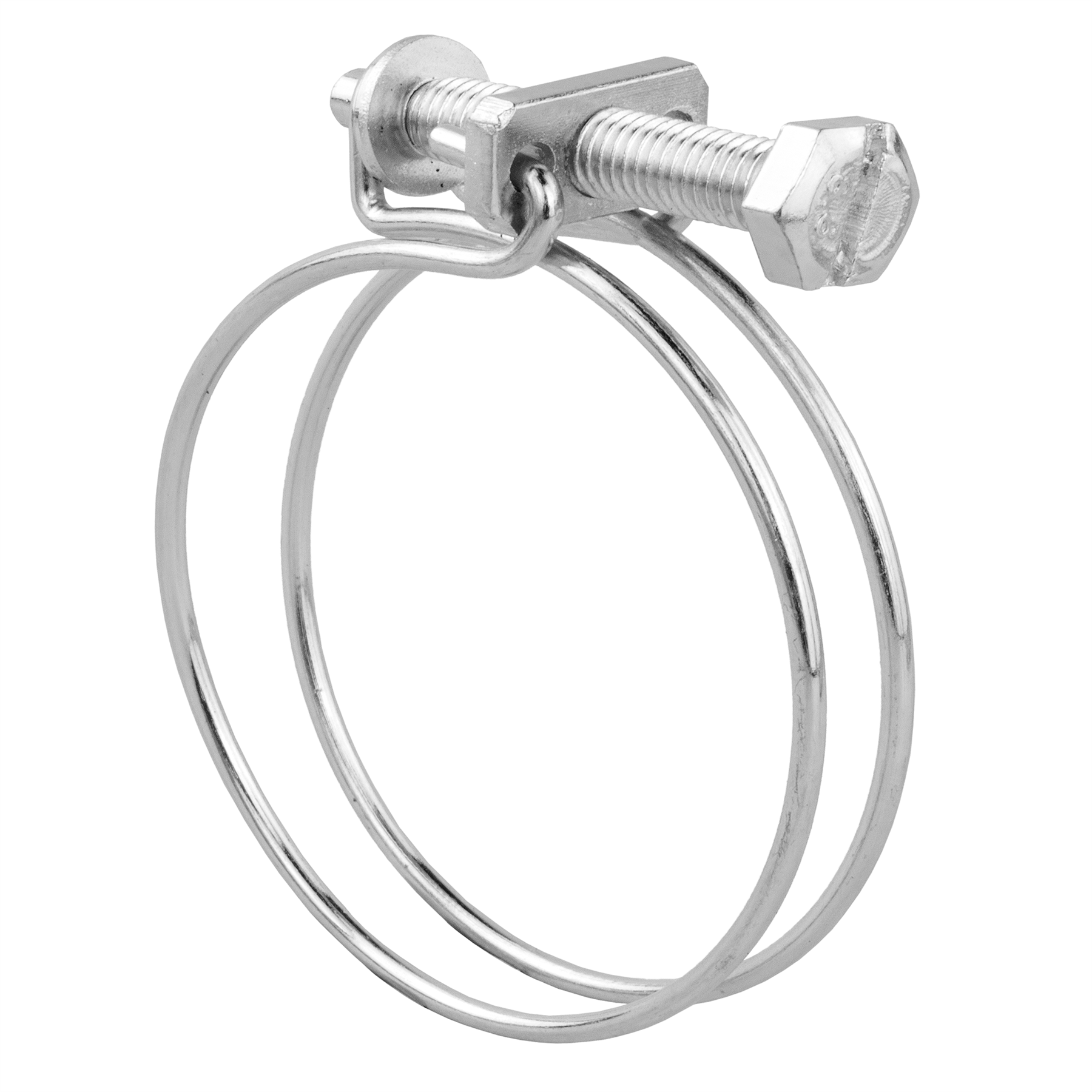 KCT Universal Double Wire Hose Clips Pipe Screw Clamps for All Types of Hose