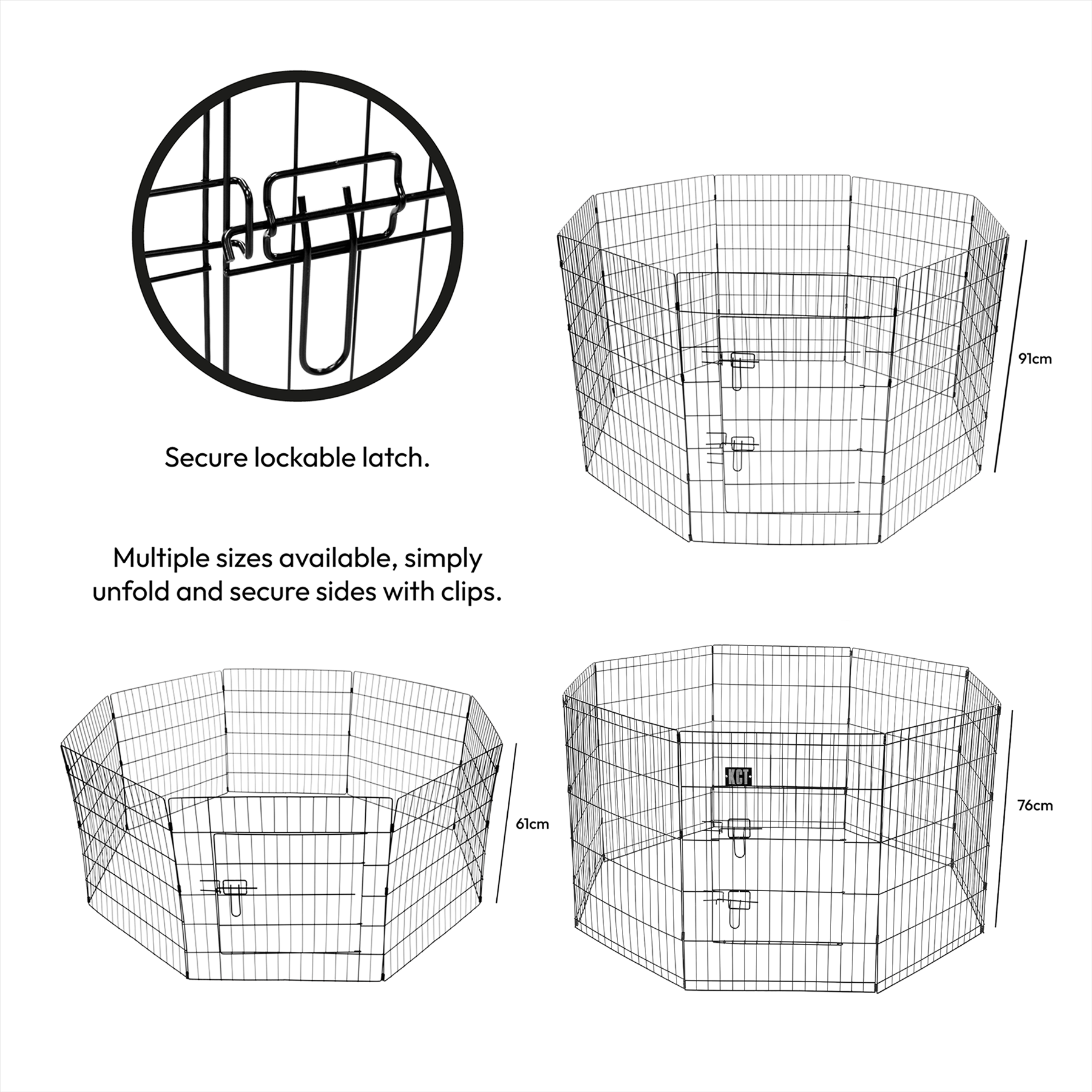 KCT Pet Play Pens- Portable Metal Pens or Run