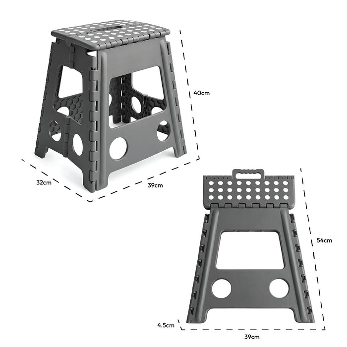 KCT Folding Multi Purpose Household Foldaway Step Stool Grey