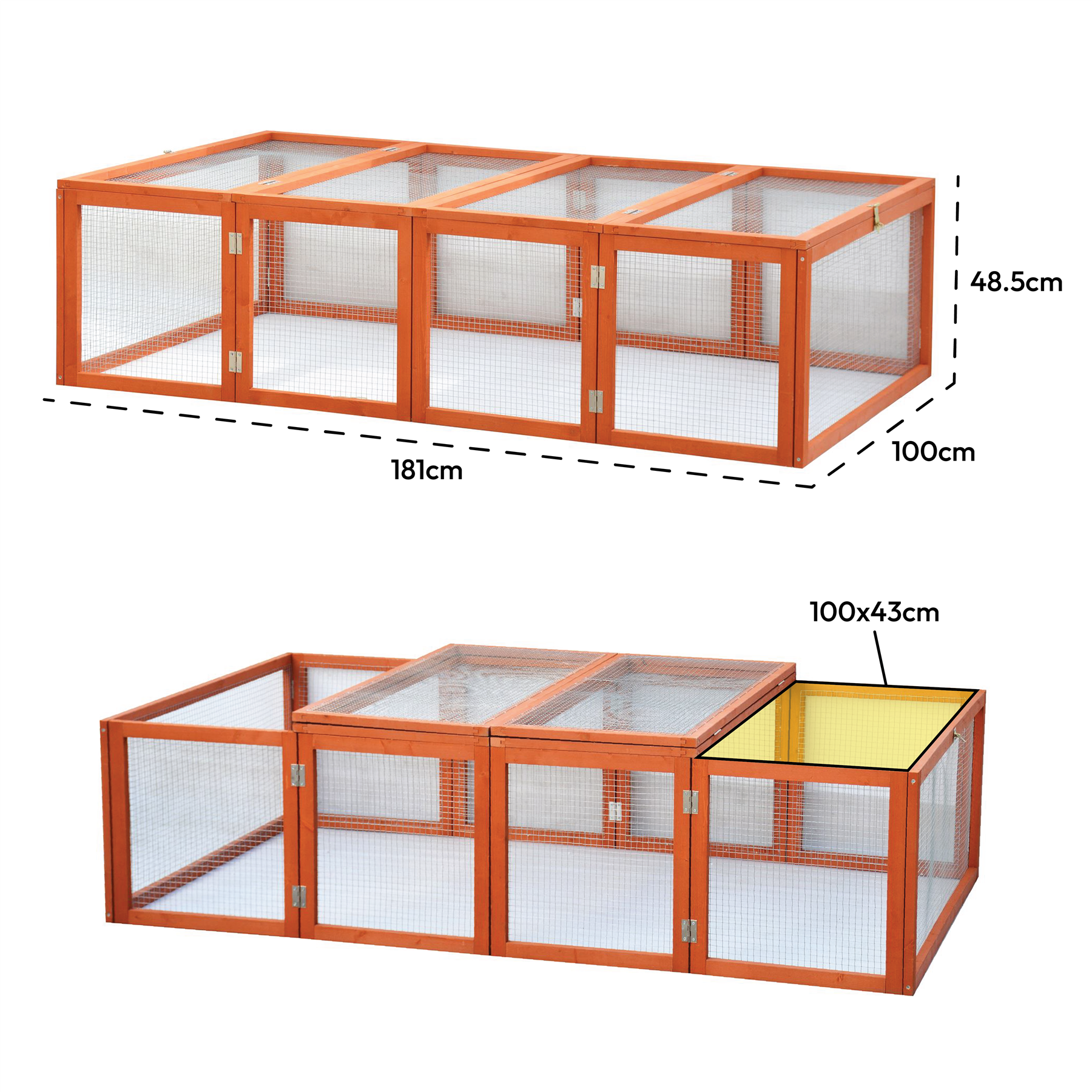KCT 6ft Wooden Folding Pet Run