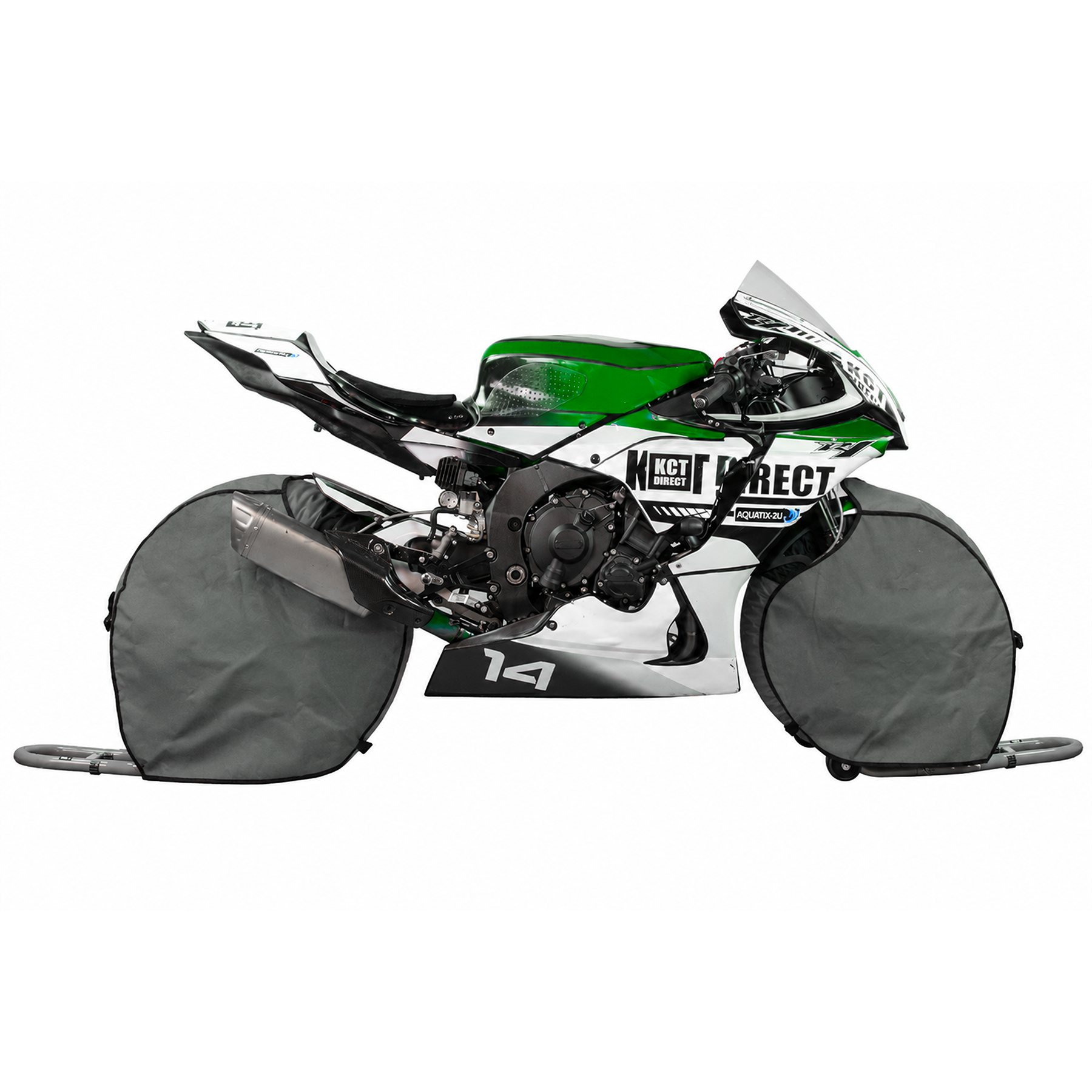KCT - Twin Pack Motorcycle Tyre Covers 17" Overskin Warmer Blankets