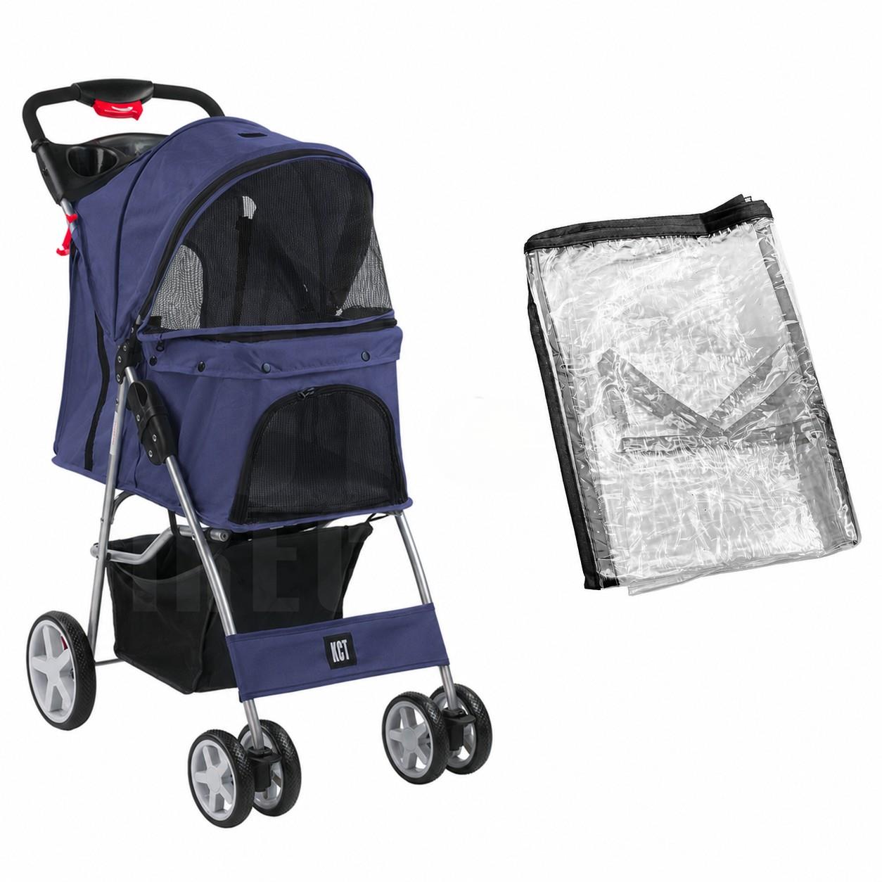 KCT Hooded Pet Stroller with Storage