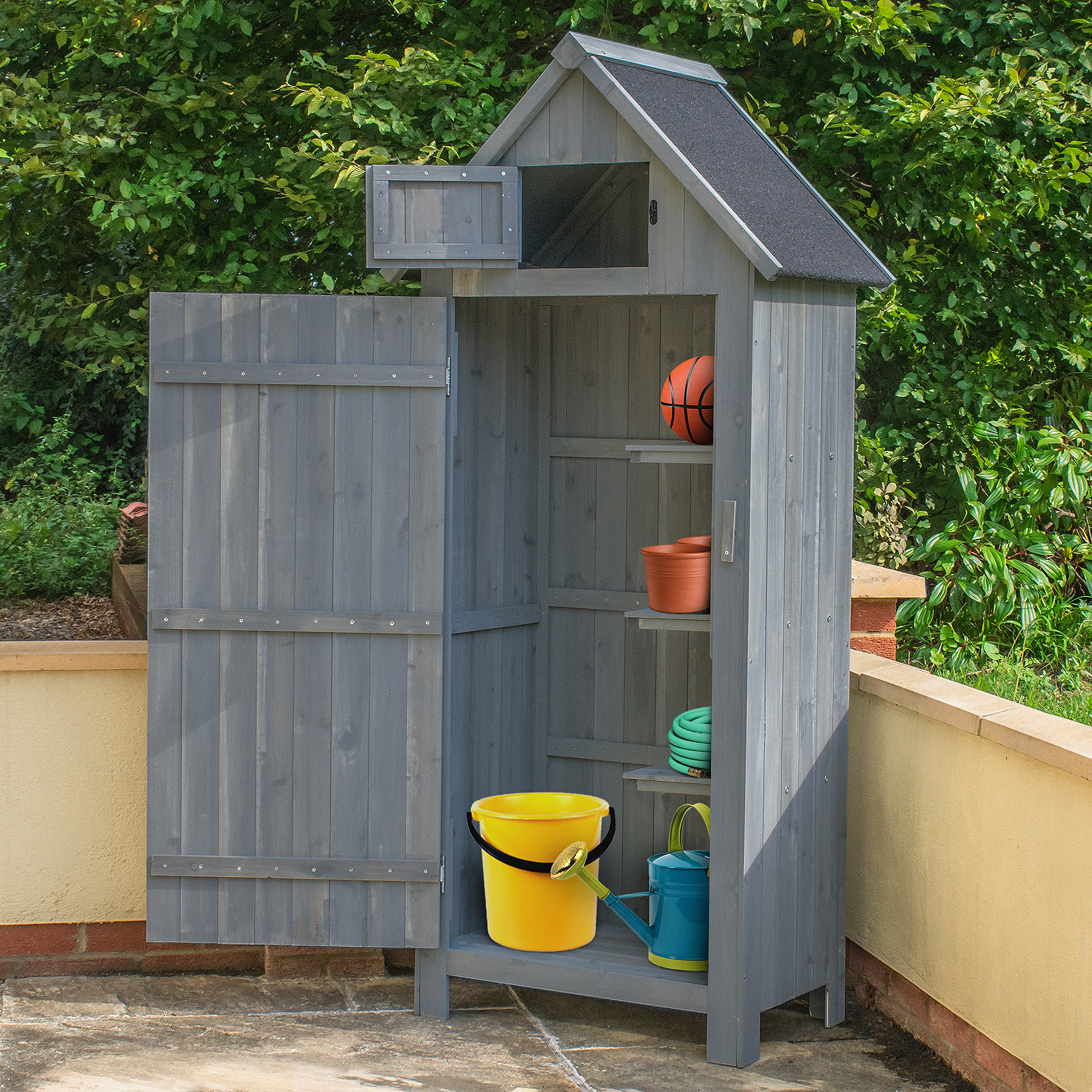 KCT Apex Garden Storage Cupboard Shed