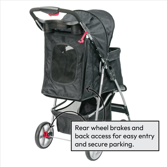 KCT Hooded Pet Stroller with Storage