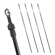 KCT 2.4m Extendable Washing Line Prop Pole – 4 Pack