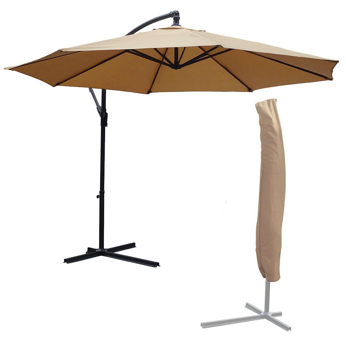 KCT 3m Large Cantilever Garden Parasols with Cover