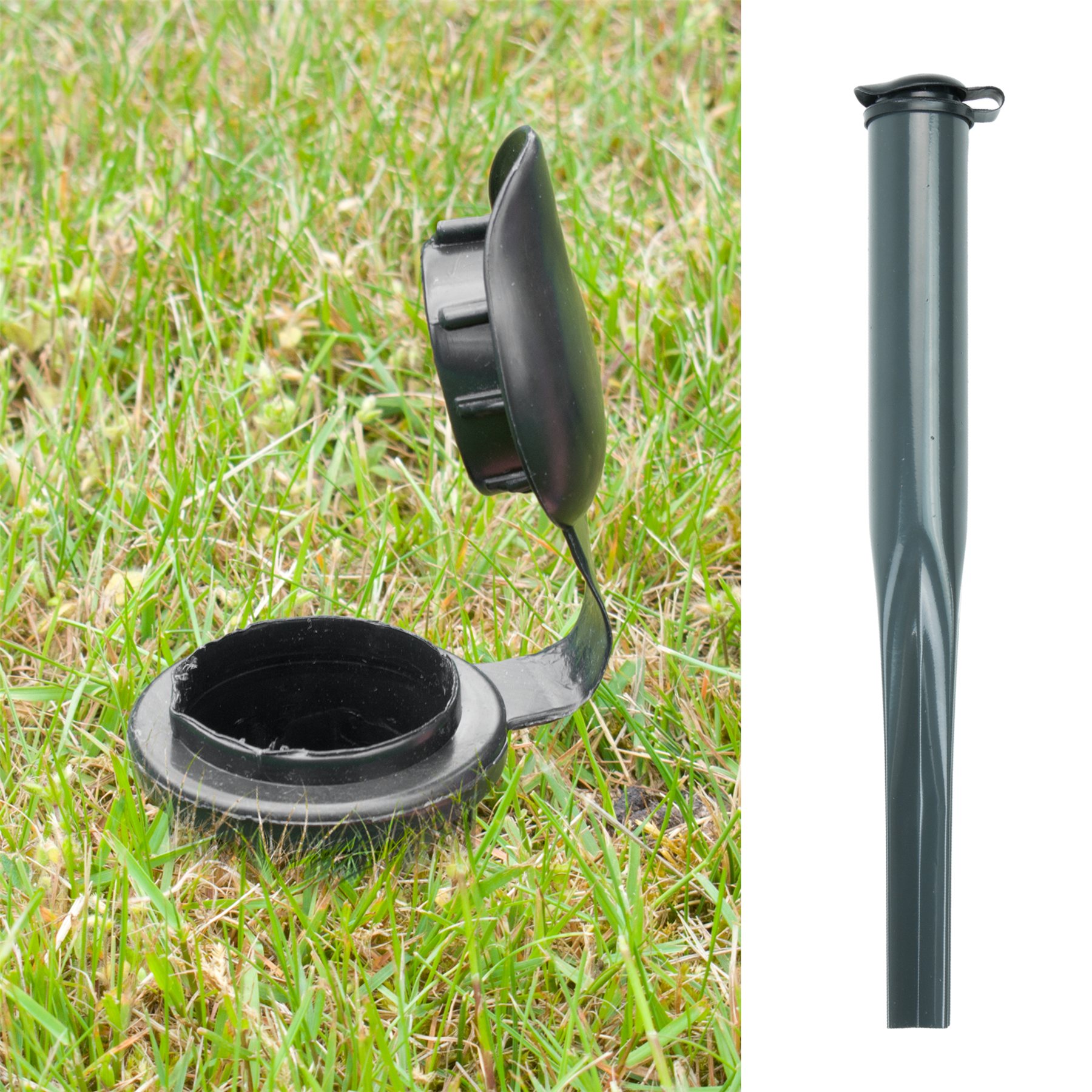 KCT 4 Arm Outdoor Rotary Washing Clothes Line - 40m Drying Area - With Ground Spike and Protective Cover