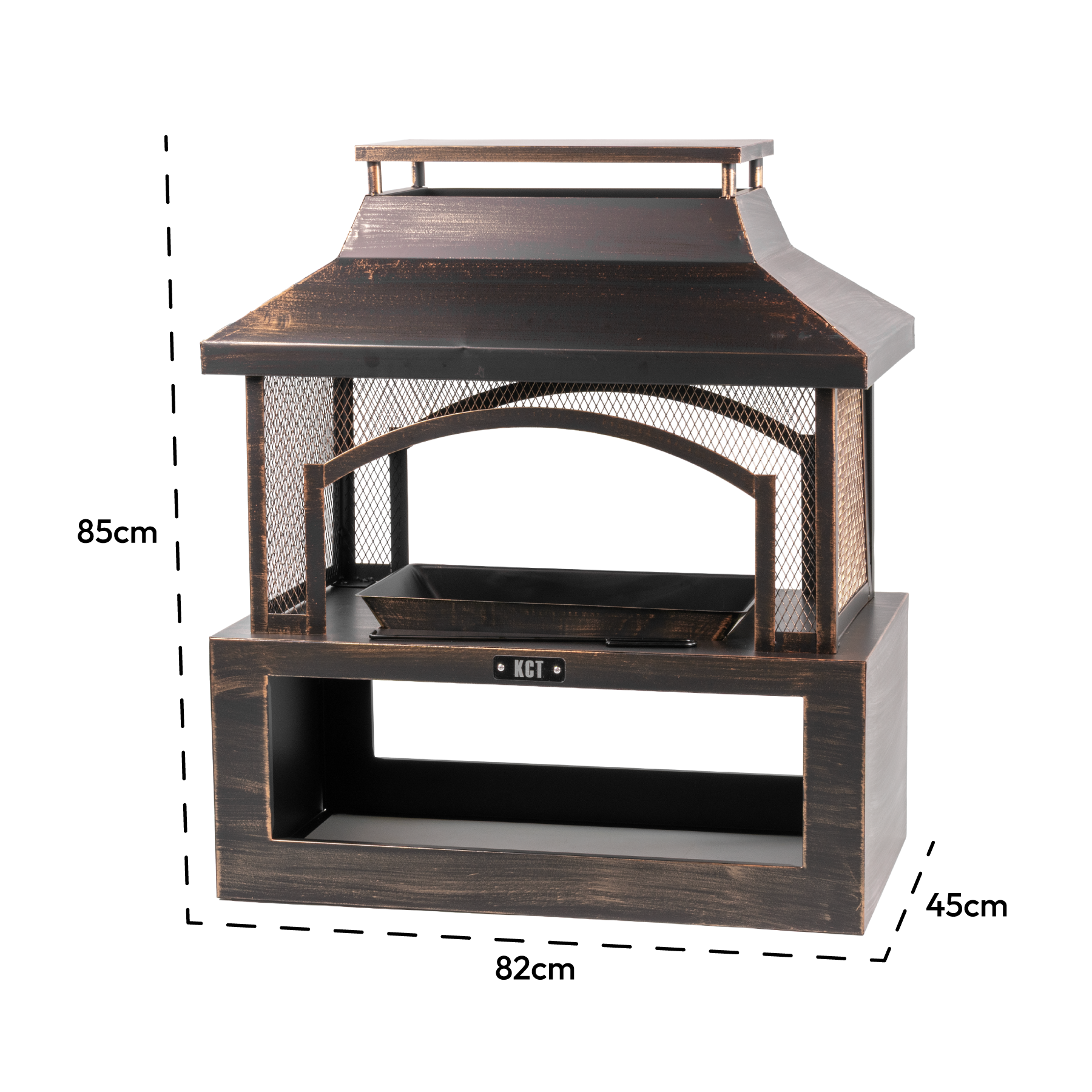 KCT Outdoor Fireplace with Log Store