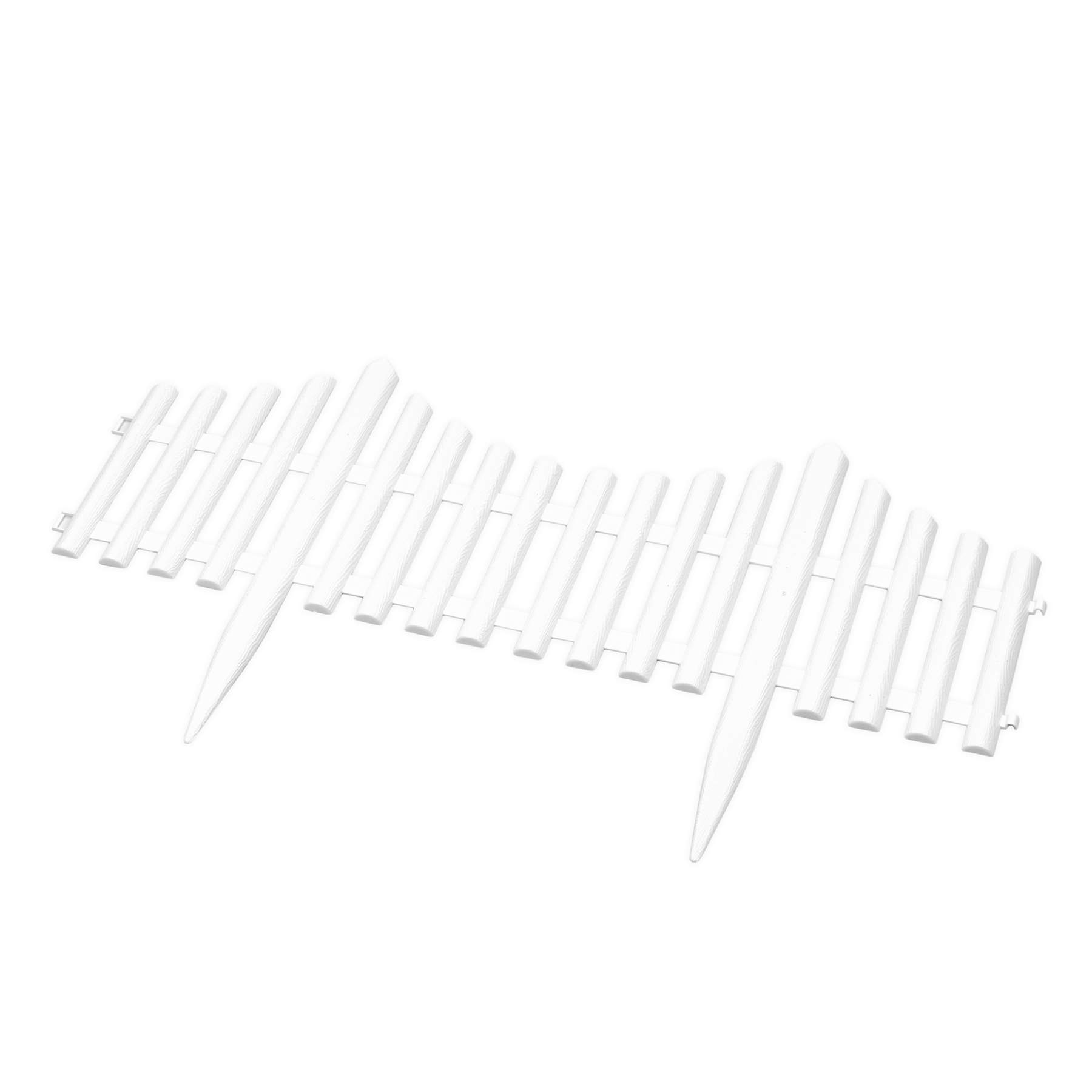 KCT White Picket Fence Garden Border - Pack of 8 panels