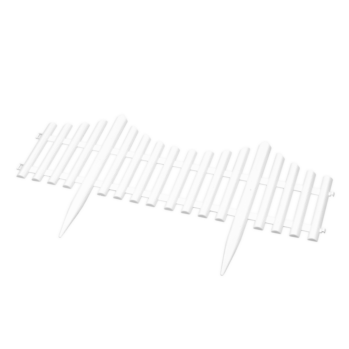 KCT White Picket Fence Garden Border - Pack of 8 panels