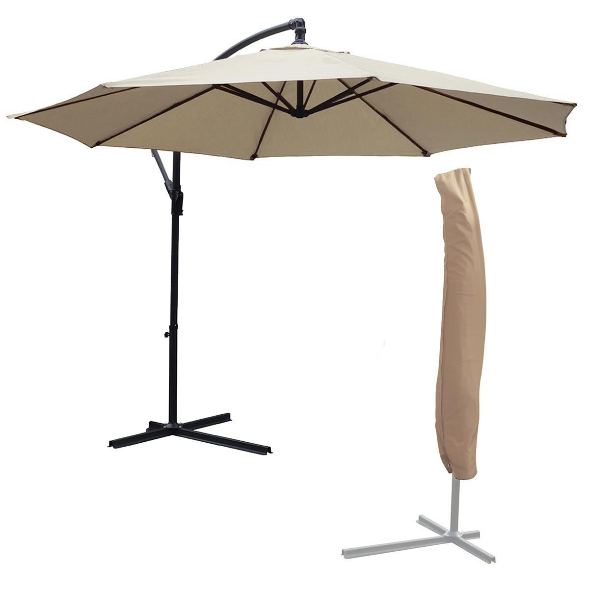KCT 3m Large Cantilever Garden Parasols with Cover