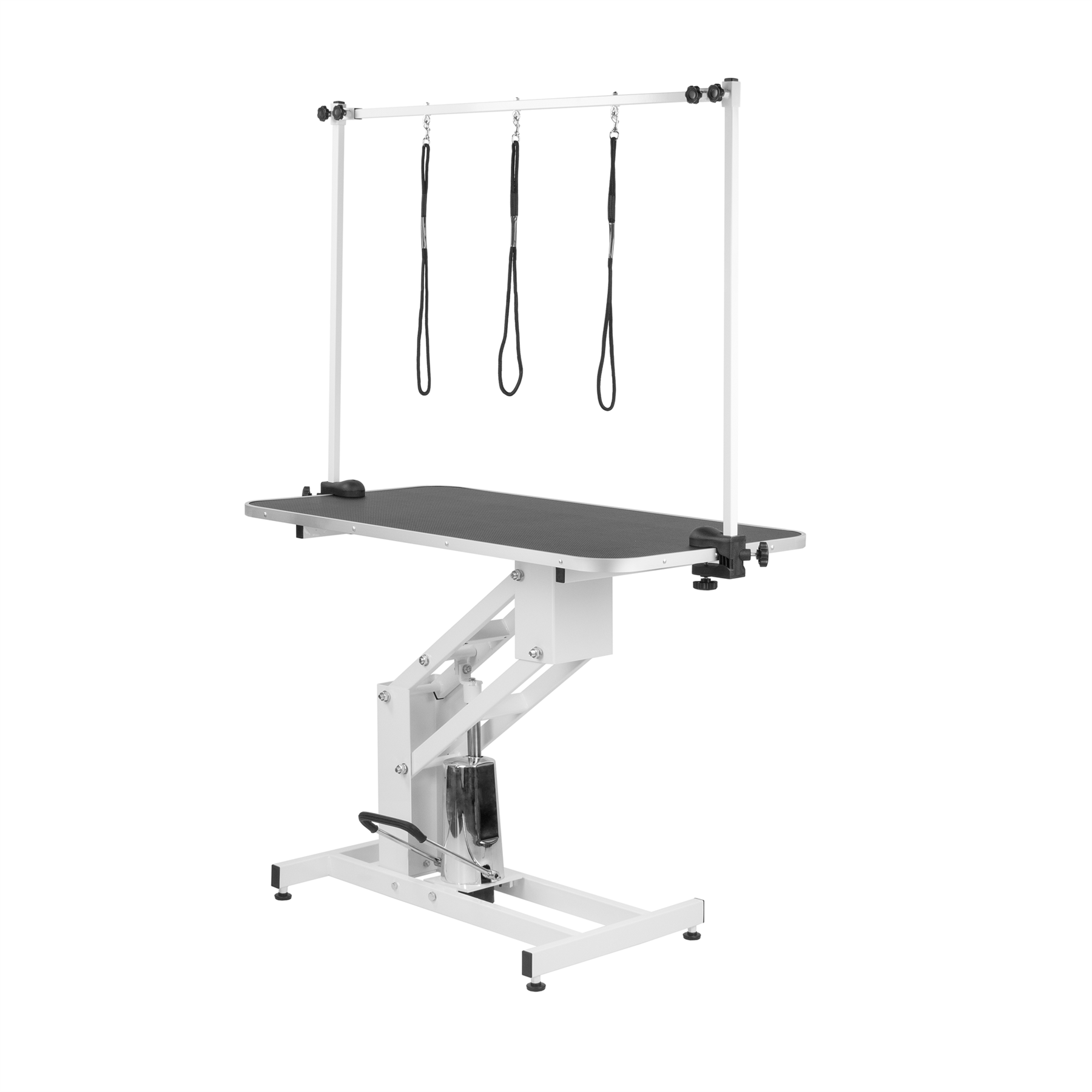 KCT Large White Adjustable Hydraulic Dog Grooming Table
