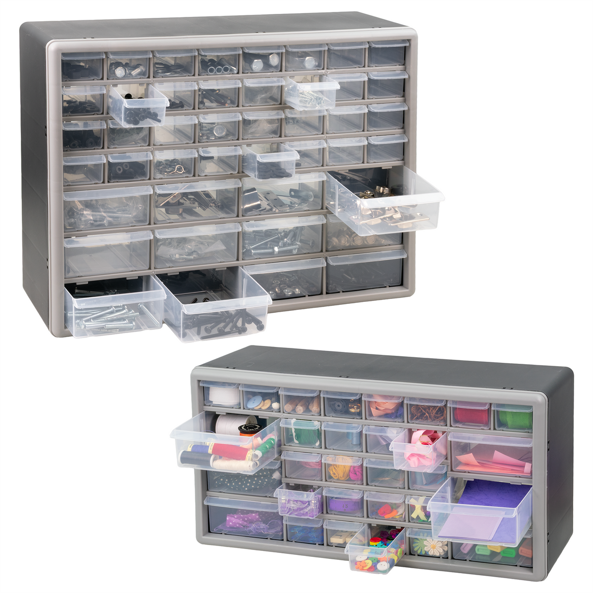 KCT Plastic Multi Compartment Wall Mountable Storage Drawer Units