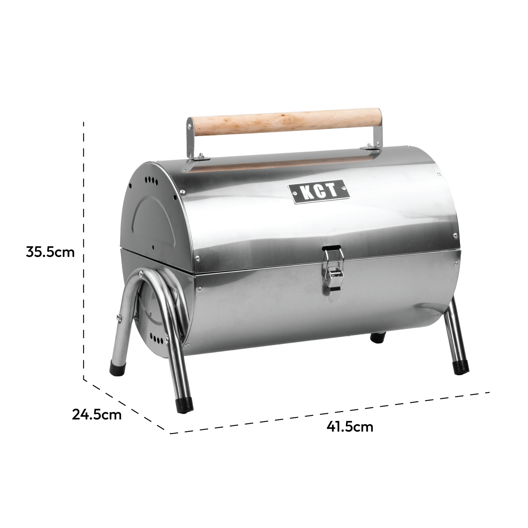 KCT Portable Barrel BBQ With 5 Piece Tool Kit