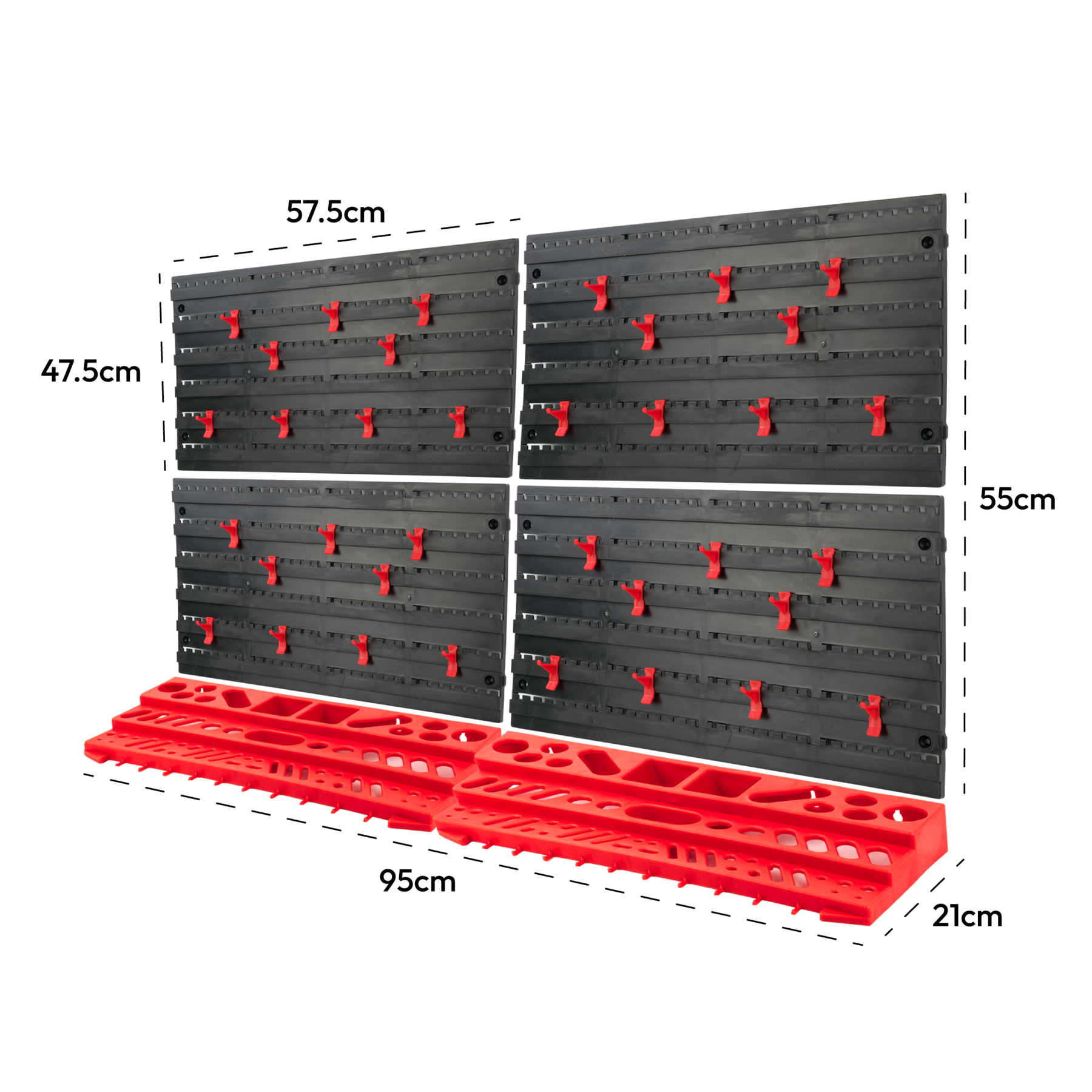 KCT 54pcs Wall Mount Storage Organiser