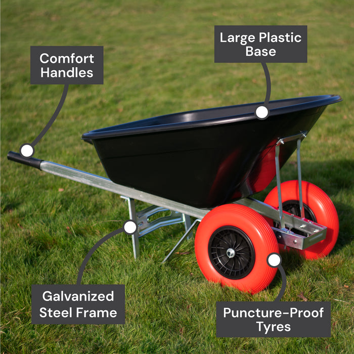 KCT 160L XL Twin Wheelbarrow