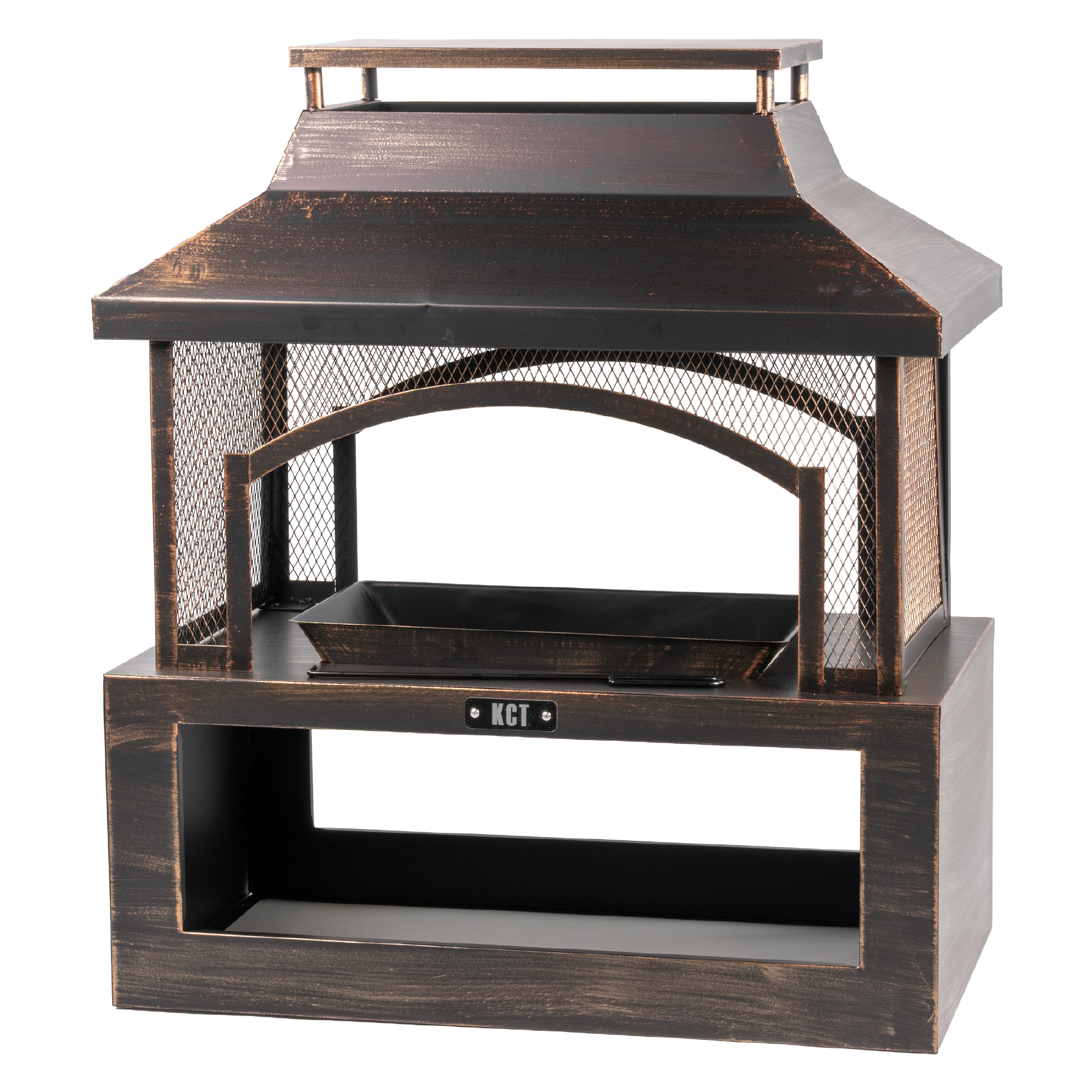KCT Outdoor Fireplace with Log Store