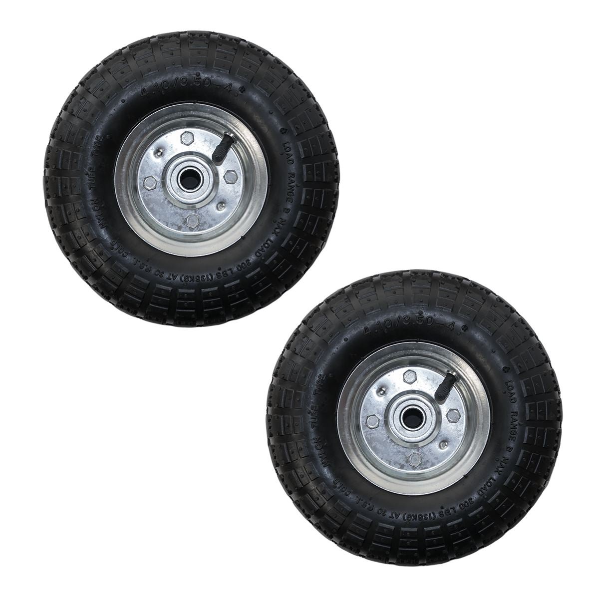 KCT 10" 4.10 /3.50 - 4 - Replacement Garden Trailer Wheel