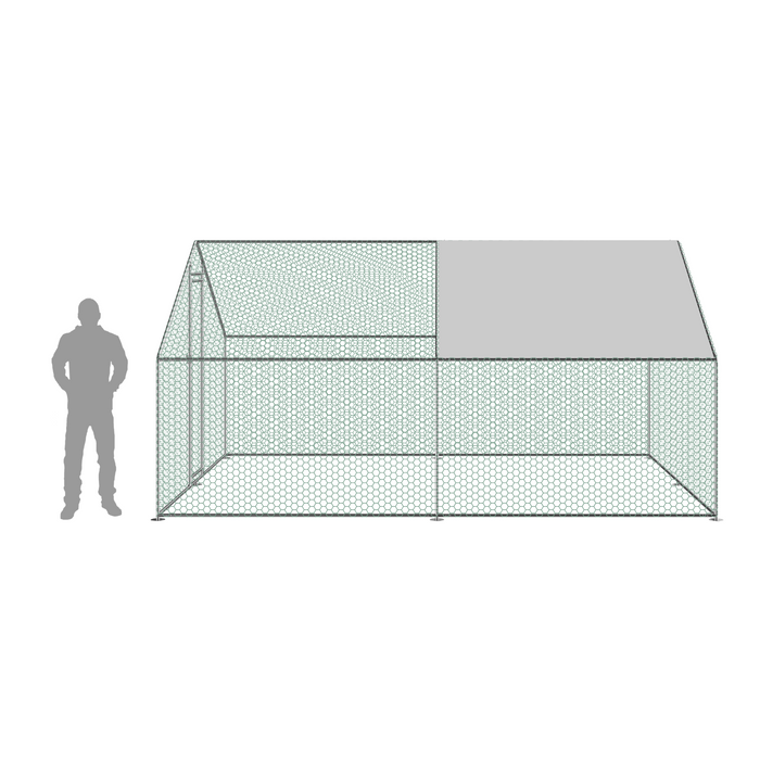 KCT 3x3m Walk In Galvanised Chicken Pet Run