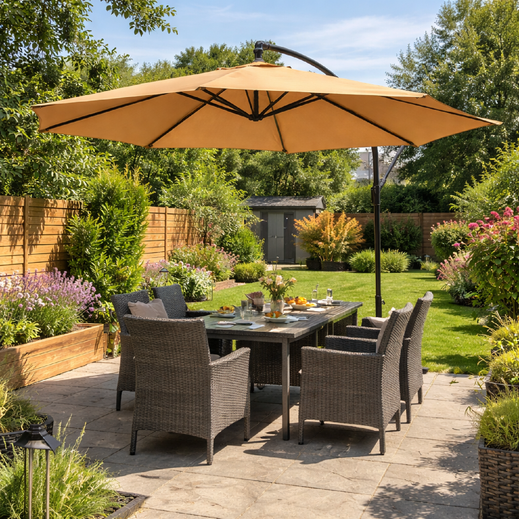 KCT 3m Large Cantilever Garden Parasols Only