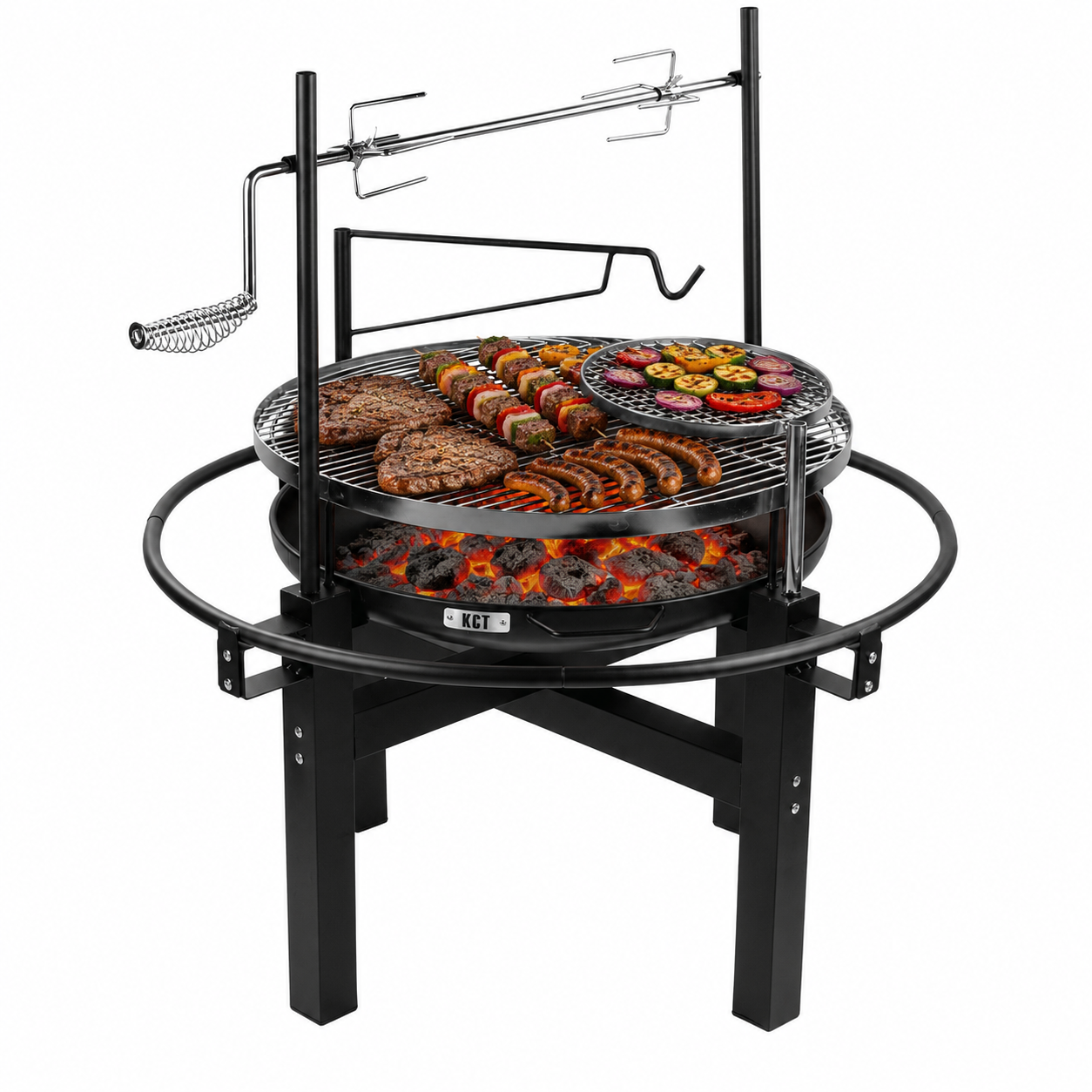 KCT Outdoor BBQ Grill with Rotisserie