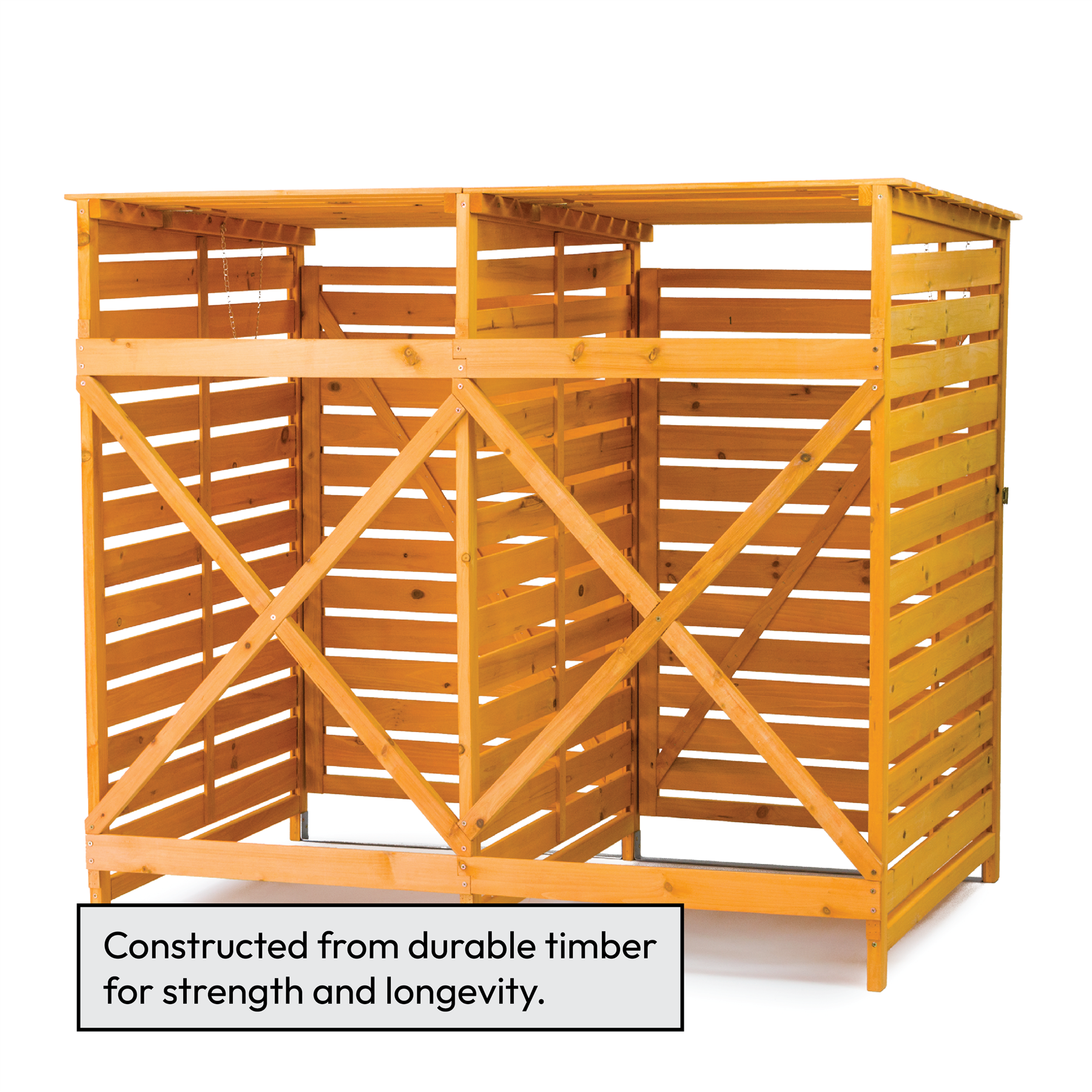 KCT Double Wheelie Bin Storage Shed