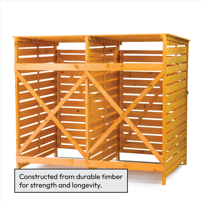 KCT Double Wheelie Bin Storage Shed