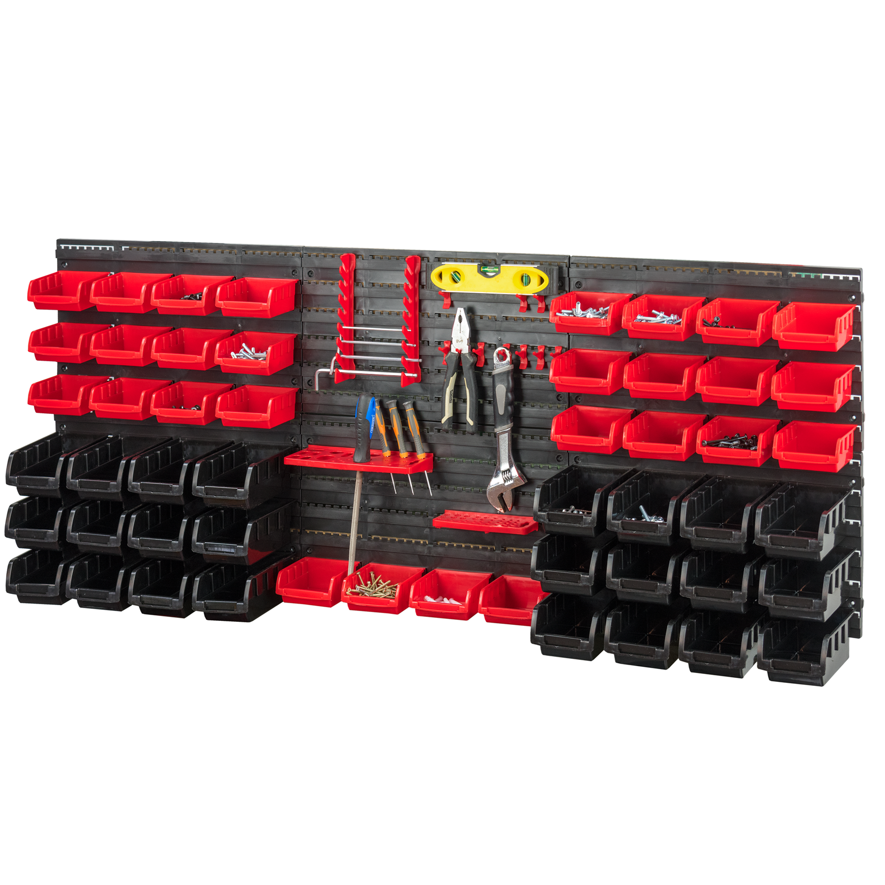 KCT 72pc Wall Mount Storage Bin Organiser