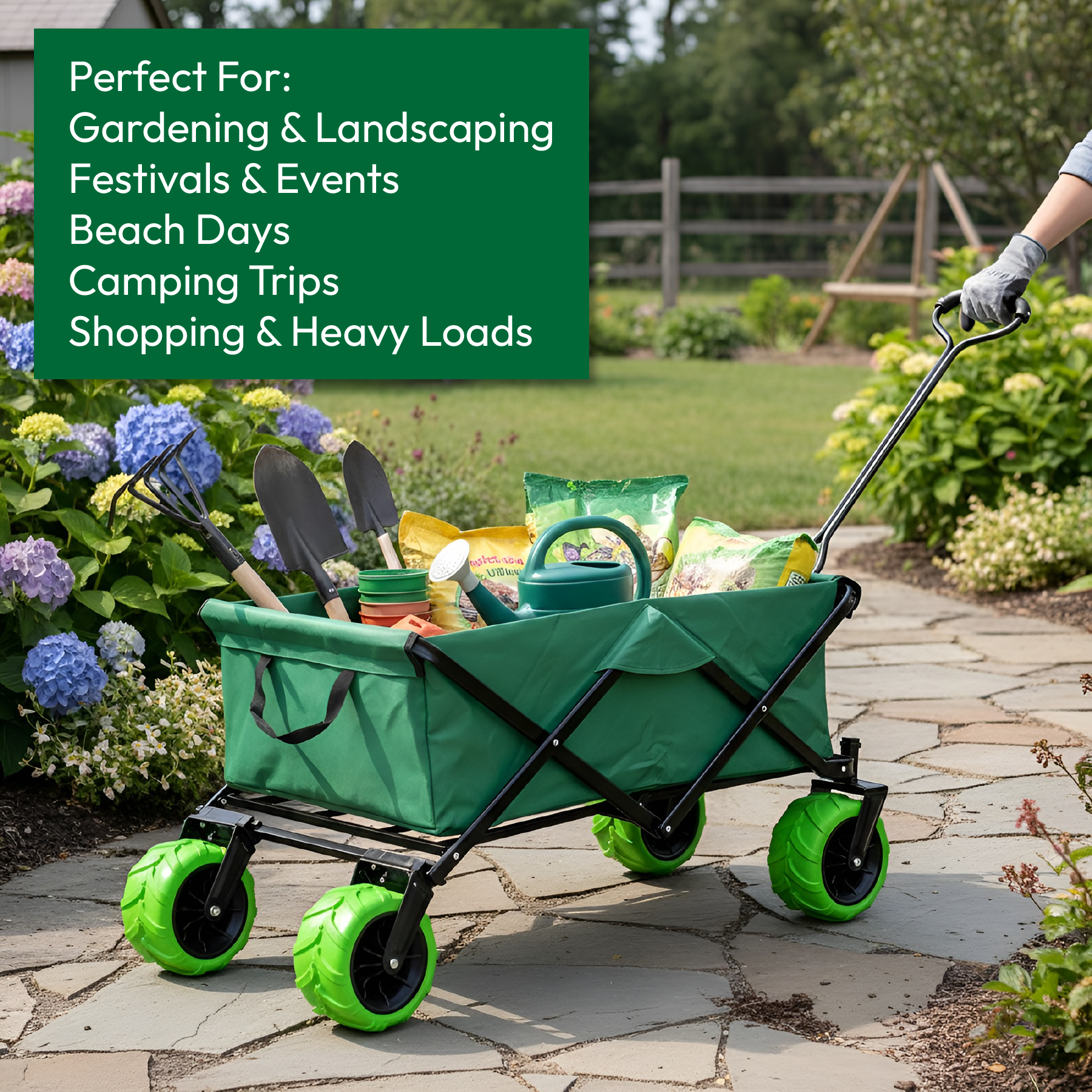 KCT Folding Garden Trailer