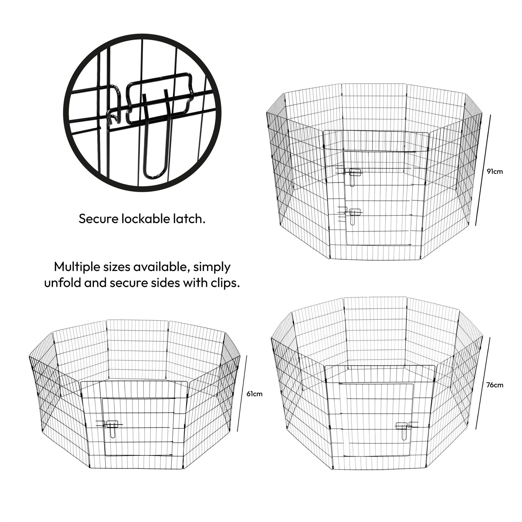 KCT Pet Play Pens- Portable Metal Pens or Run