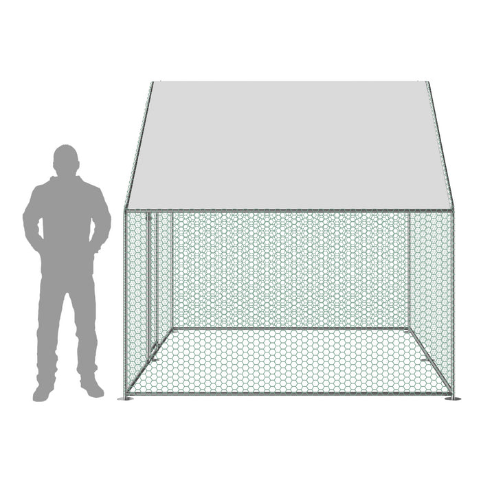 KCT 2x3m Walk in Galvanised Chicken Pet Run