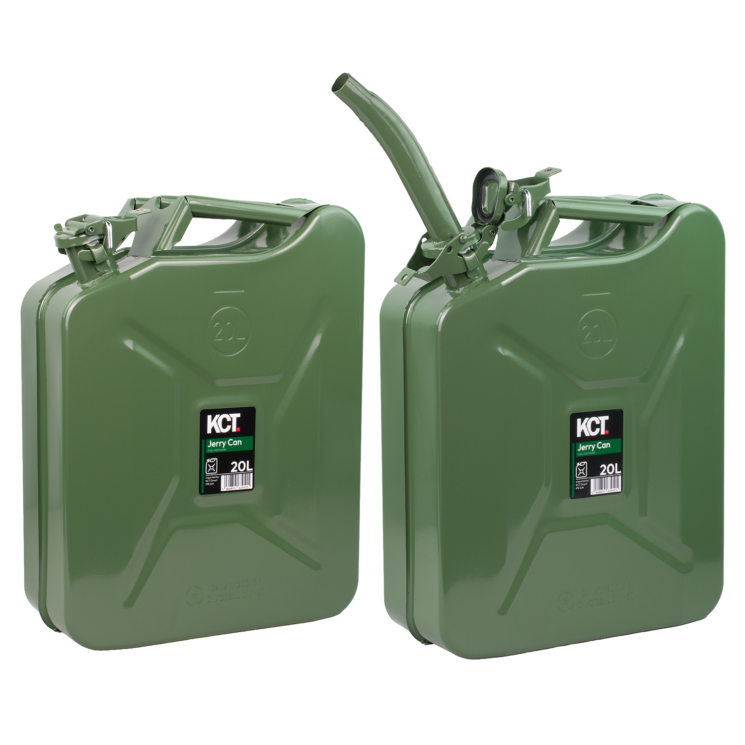 KCT 20L Jerry Can with Pouring Spout -  Twin Pack