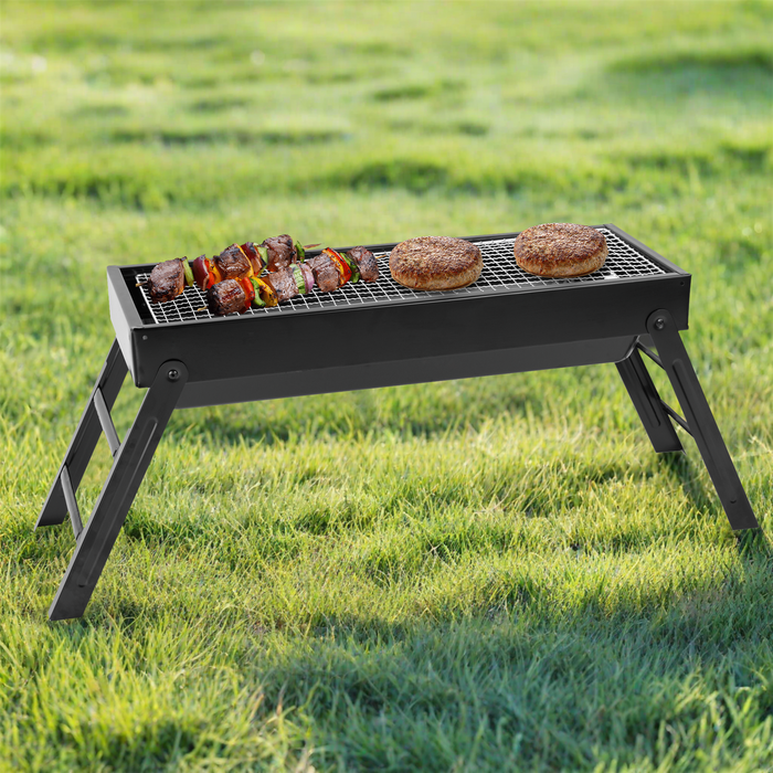 KCT Portable Picnic Grill Folding Travel BBQ with Tool Set — KCT