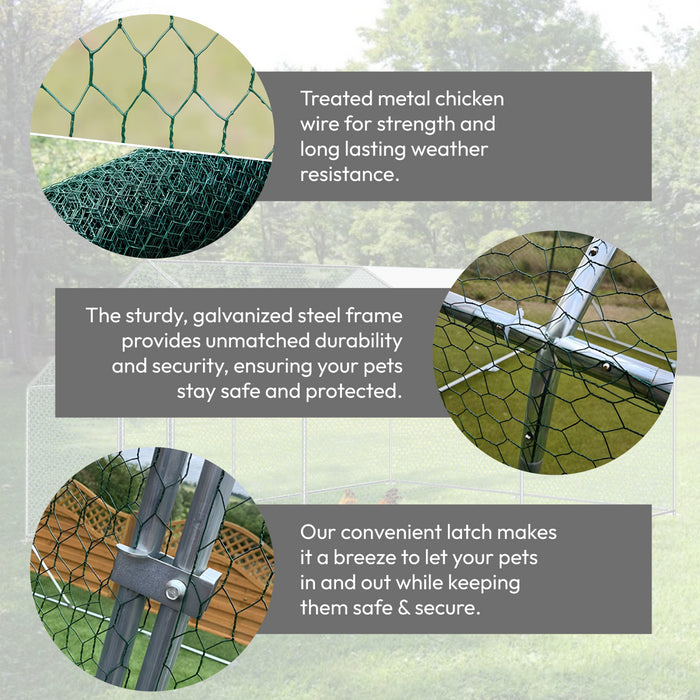 KCT 2x3m Walk in Galvanised Chicken Pet Run