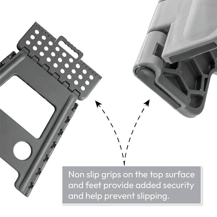 KCT Folding Multi Purpose Household Foldaway Step Stool Grey