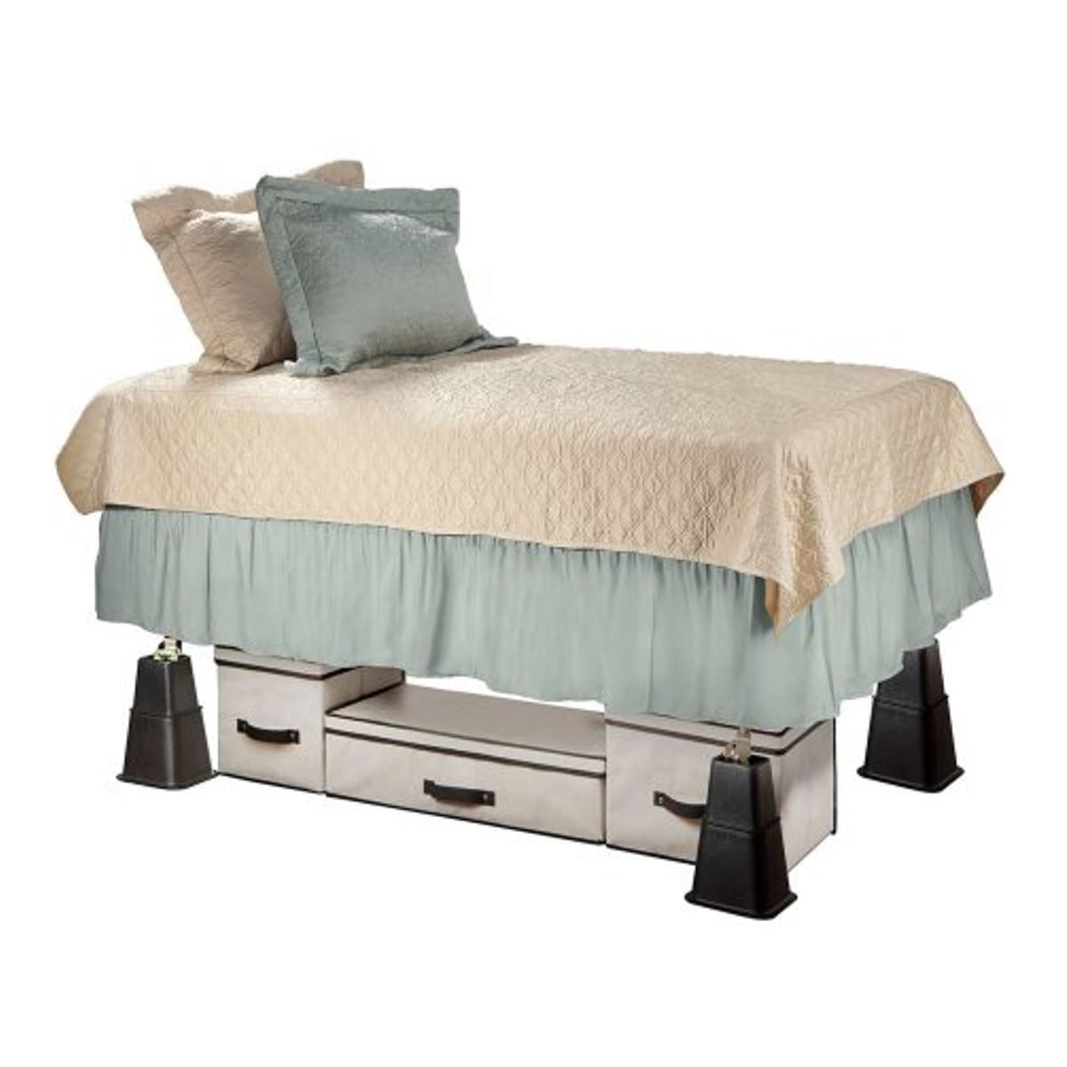 KCT 8 Piece Stackable Adjuster Bed Riser