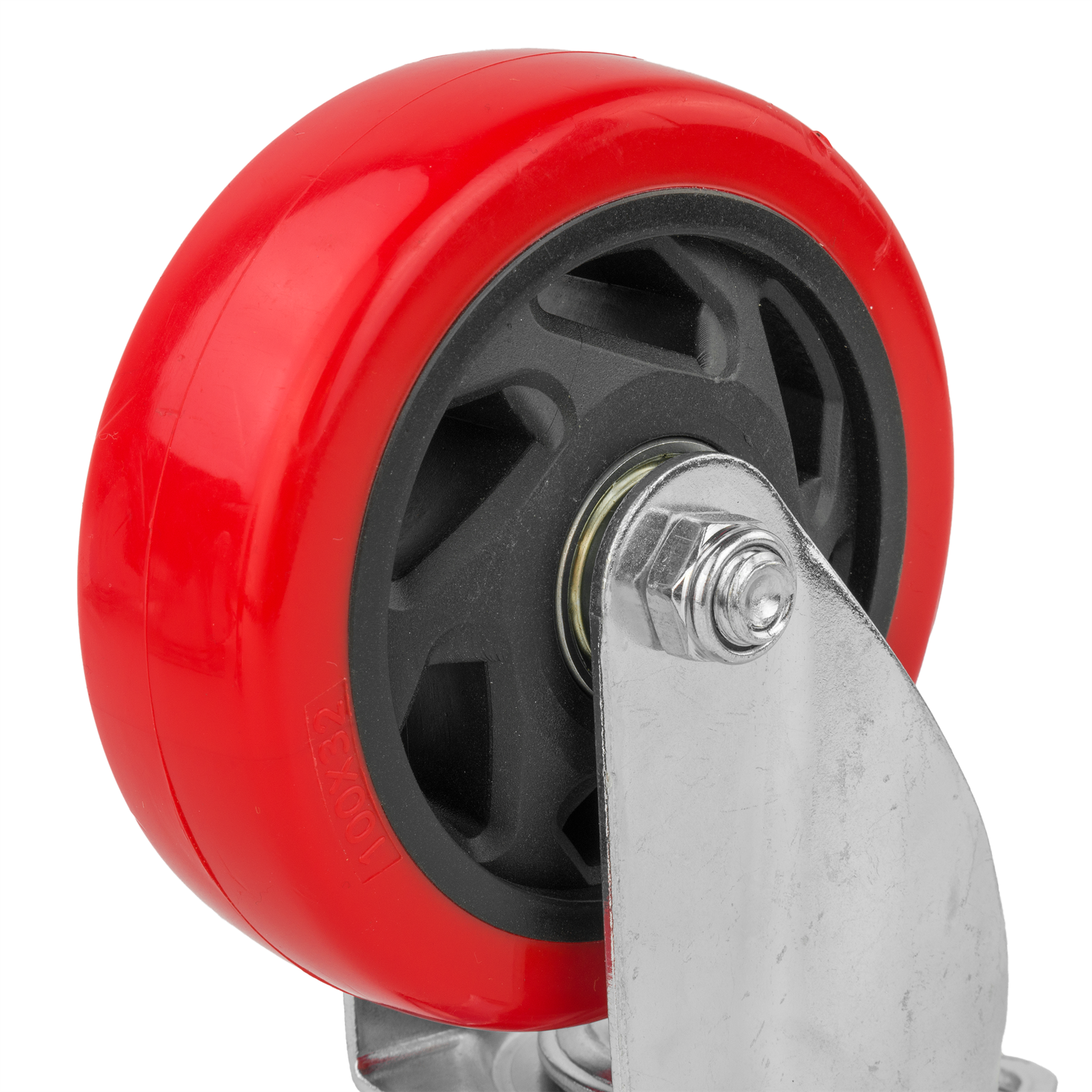 KCT Heavy Duty 100mm Castor Wheels with Brakes - 4 Pack
